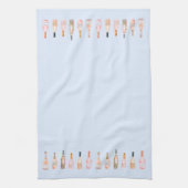 Roze rosé roos waterverf flesje theedoek (Verticaal)