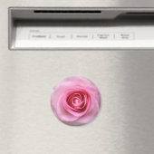 Roze Rose Round Magnet (Insitu (Vaatwasser))