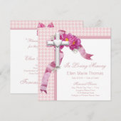 Roze Rose Rouwende Kaarten (Voorkant / Achterkant)