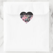 Roze Rose Rozen Waterverf Hart Sticker (Tas)