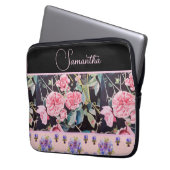 Roze Rose Rozen Waterverf   Laptop Sleeve (Voorkant Links)