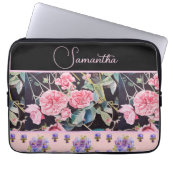 Roze Rose Rozen Waterverf   Laptop Sleeve (Voorkant)