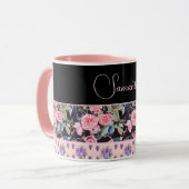 Roze Rose Rozen Waterverf   Mok (Voorkant links)