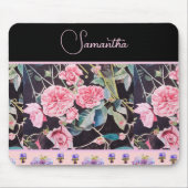 Roze Rose Rozen Waterverf   Muismat (Voorkant)