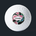 Roze Rose Rozen Waterverf  Shabby Key Ring Golfballen<br><div class="desc">Deze prachtige rozen zijn ontworpen vanuit een waterverf die ik beschilderd heb van een roos in mijn tuin. D Zorg ervoor dat je naar een tuin of naar een bloemenliefhebber gaat.</div>