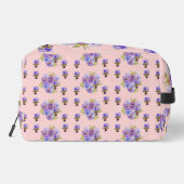 Roze Rose Rozen Waterverf Toilettasje (Achterkant)