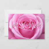 Roze Rose RSVP Aangepaste Kaarten Roos (Voorkant)