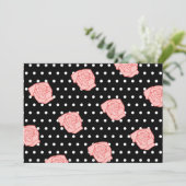 Roze Rose RSVP-kaart Kaart (Staand voorkant)