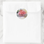 Roze Rose Save The Date Sticker (Tas)