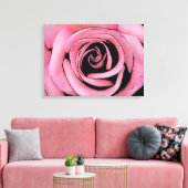 Roze Rose schets ontwerp Canvas Afdruk (Insitu (Woonkamer))