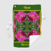 Roze Rose schilderij Abstracte bloem gepersonalise Golfhanddoek (Insitu)