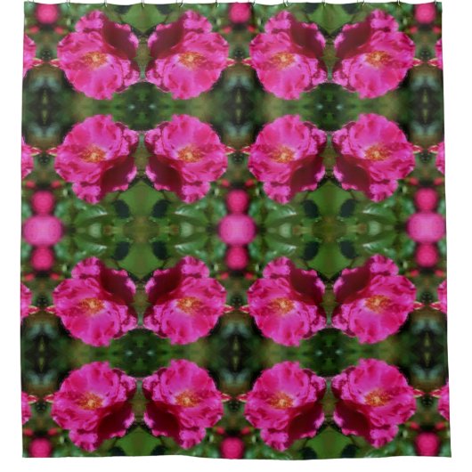 Roze Rose Schilderij Abstracte Bloemenkunst Douchegordijn (Voorkant)