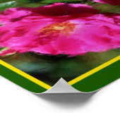 Roze Rose Schilderij Abstracte Bloemenkunst Poster (Hoek)