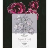 Roze Rose Script Elegante bruiloft uitnodiging