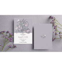 Roze Rose Script Elegante bruiloft uitnodiging