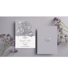 Roze Rose Script Elegante bruiloft uitnodiging