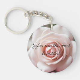 Roze Rose Selfesteem Booster Acryl Sleutelhanger
