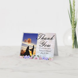 Roze Rose | Silver Bokeh Hartelijk dank voor uw hu Bedankkaart