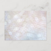 Roze Rose | Silver Bokeh Wedding Details Informatiekaartje (Achterkant)