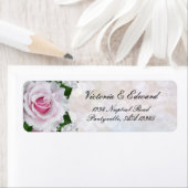 Roze Rose | Silver Bokeh Wedding Etiket (Insitu)