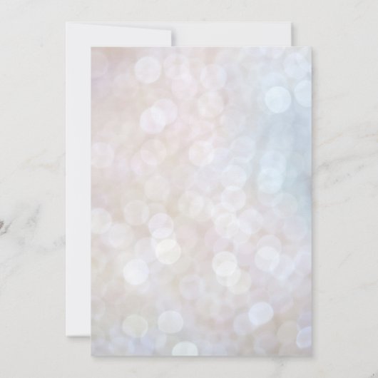 Roze Rose | Silver Bokeh Wedding Kaart (Achterkant)