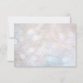 Roze Rose | Silver Bokeh Wedding RSVP Kaartje (Achterkant)