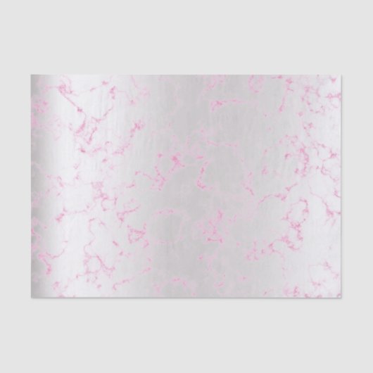 Roze Rose Silver Marble Metallic Abstract Tissuepapier (Voorkant)