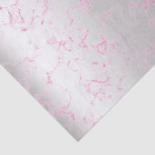 Roze Rose Silver Marble Metallic Abstract Tissuepapier (Detail)