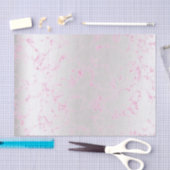 Roze Rose Silver Marble Metallic Abstract Tissuepapier (Craft)