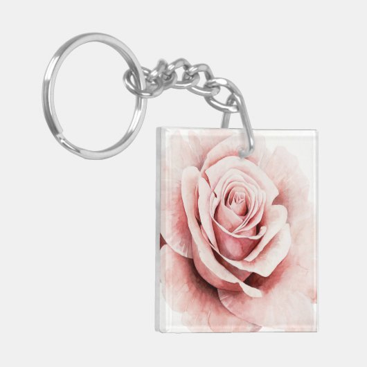 Roze Rose Sleutelhanger (Voorkant Links)