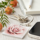 Roze Rose Sleutelhanger (Voorkant Rechts)