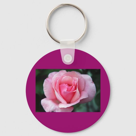 Roze Rose Sleutelhanger (Voorkant)