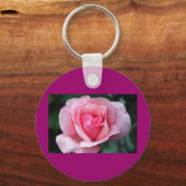 Roze Rose Sleutelhanger (Voorkant)