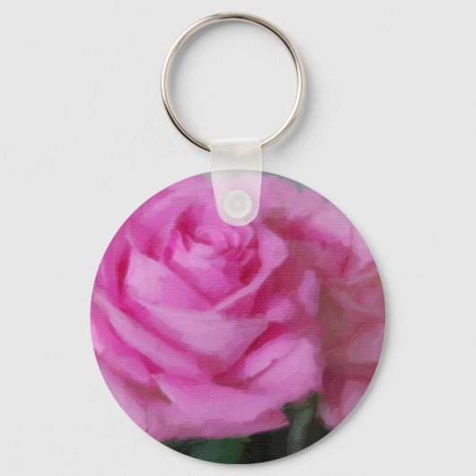 Roze Rose Sleutelhanger (Voorkant)