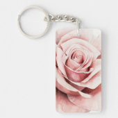 Roze Rose Sleutelhanger (Voorkant)