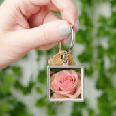 Roze Rose Sleutelhanger (Hand)