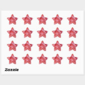 Roze Rose Ster Sticker (Vel)