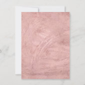 Roze Rose Stroke Makeup Eyes Glitter 16th Bridal Kaart (Achterkant)