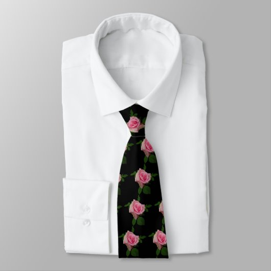 Roze Rose Stropdas (Gebonden)