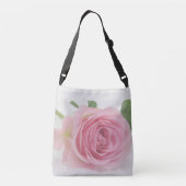 Roze Rose & Swirls Canvas tas (Achterkant)