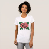 Roze Rose T-shirt (Voorkant volledig)