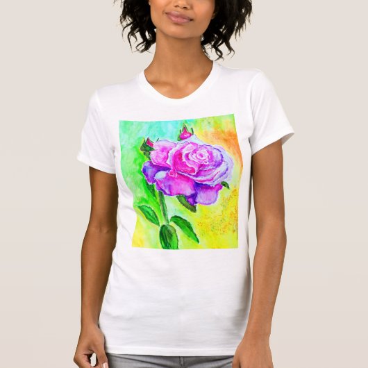 Roze Rose T-Shirt (Voorkant)