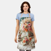 Roze Rose Tea Tijd  Schort (Gedragen)