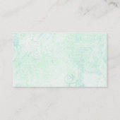 Roze Rose Teacup en Victoriaans stoel Visitekaartje (Achterkant)