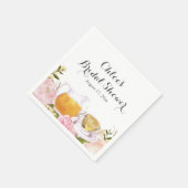 Roze Rose Teacup Vrijgezellenfeest Servetten (Hoek)