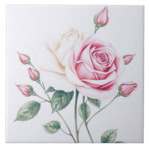 Roze Rose Tegeltje