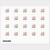  Roze Rose Tekening Hart Sticker (Vel)