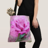 Roze Rose Tote Bag (Dichtbij)