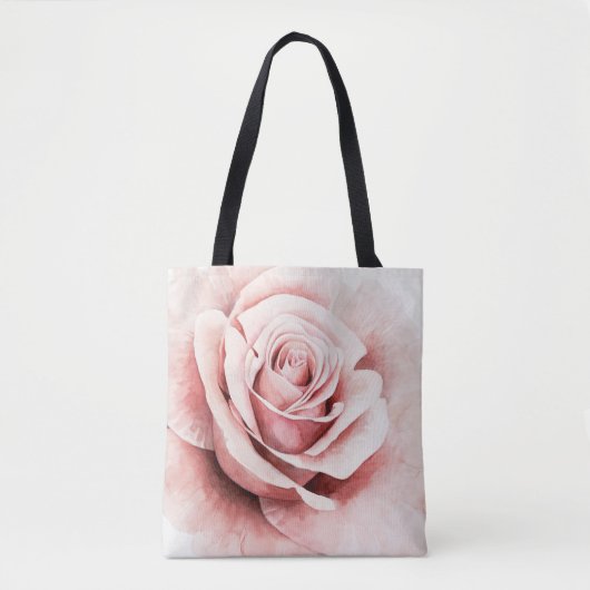 Roze Rose Tote Bag (Voorkant)
