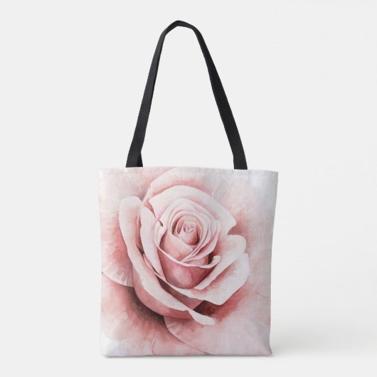 Roze Rose Tote Bag (Achterkant)